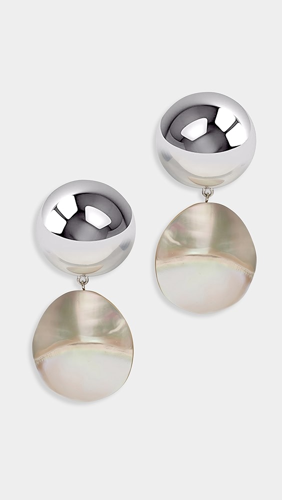 Lizzie Fortunato Rodan Pearl Clip on Earrings in Silver