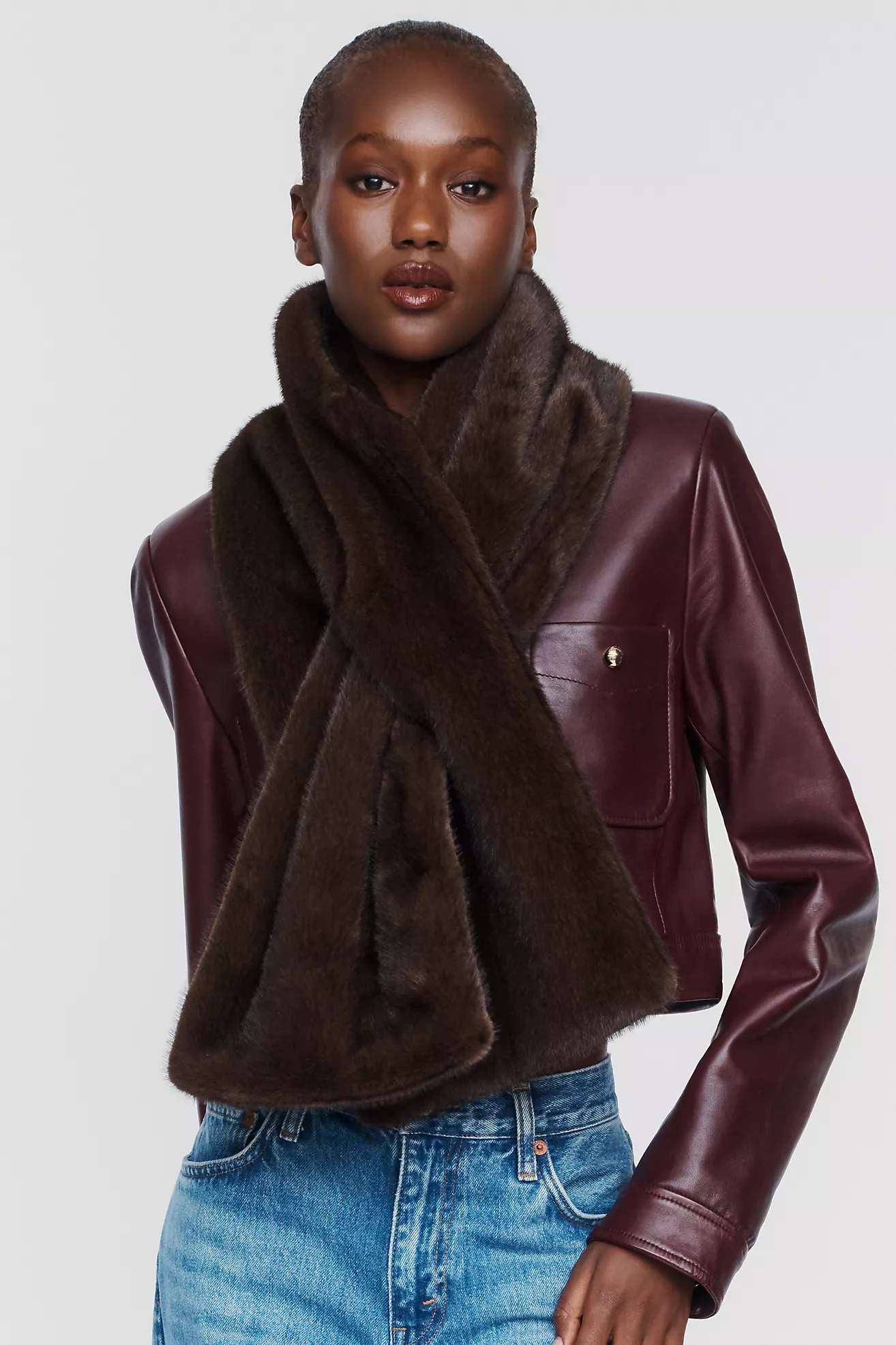 By Anthropologie Faux Fur Scarf
