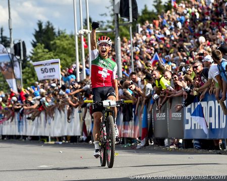 Nino Schurter (Switzerland) wins the 2016 UCI MTB XC World title