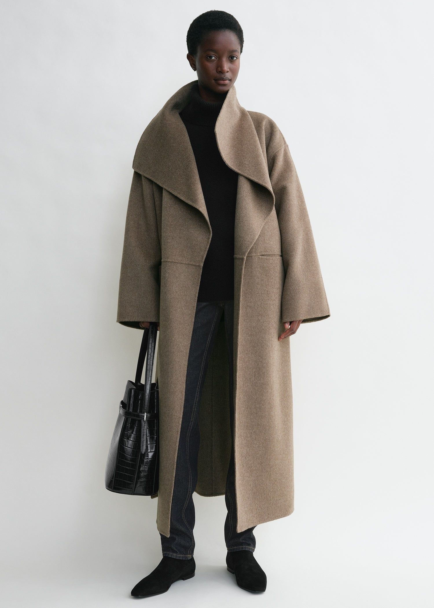 Signature Wool Cashmere Coat Oak