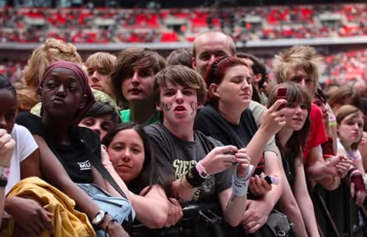 an image of Ali and his mates at My Chemical Romance's Black Parade tour in London