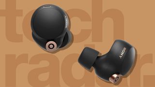 best noise-cancelling earbuds against a tan TechRadar background