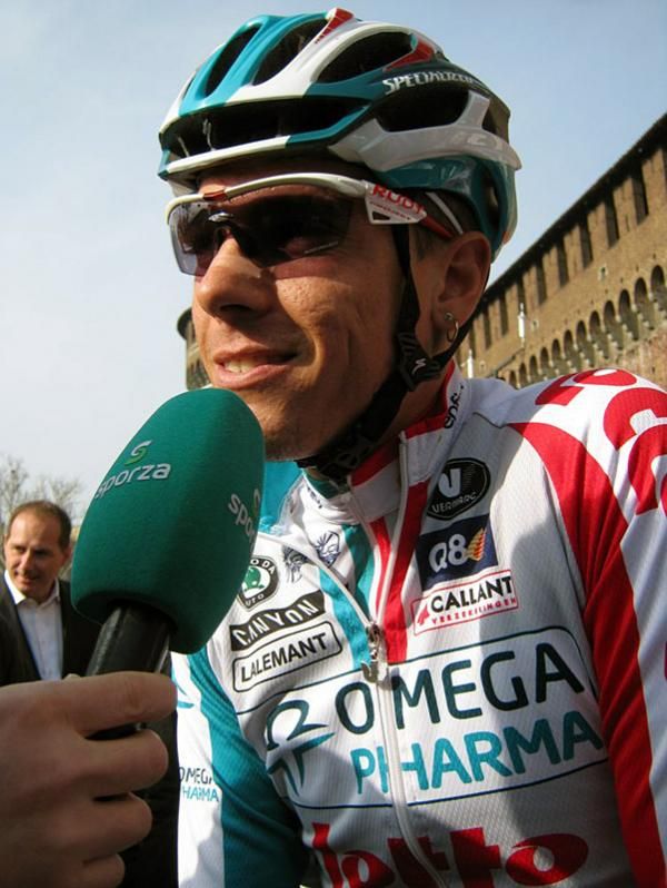 Philippe Gilbert talks to Sporza television.