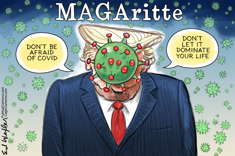 Political Cartoon U.S. Trump COVID Magritte&amp;amp;nbsp;