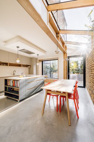 a modern kitchen extension