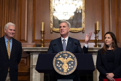 Speaker Kevin McCarthy (R-Calif.) during a press conference