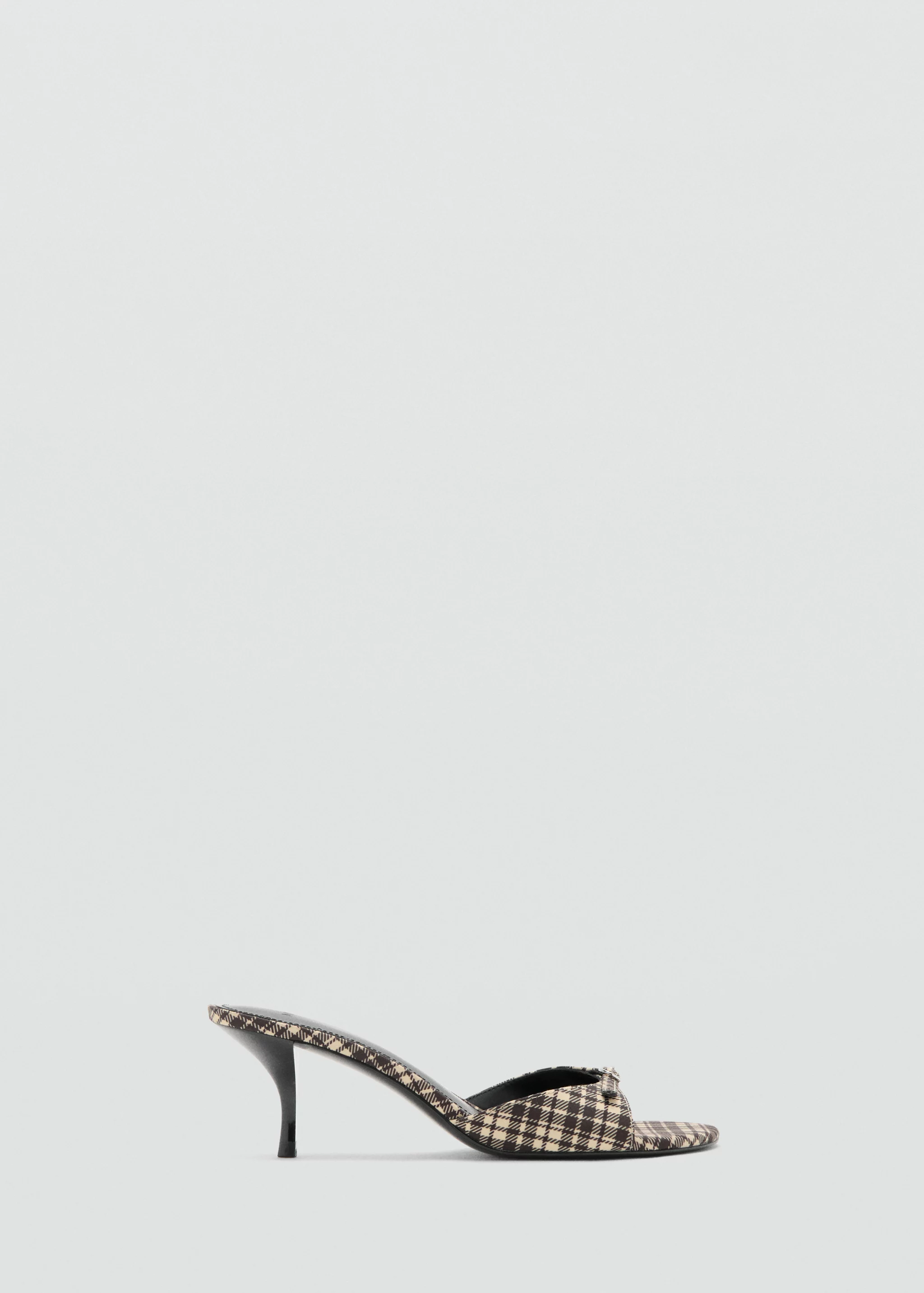 Plaid Kitten-Heel Sandal - Women | Mango Usa