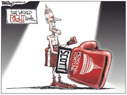 Political cartoon U.S. Rick Scott Florida elections senate