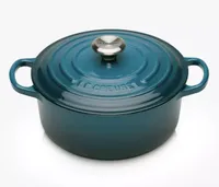 Le Creuset Signature Cast Iron Round Casserole, Deep Teal, 20cm - now £168.75 (was £215) from John Lewis - SAVE 25%