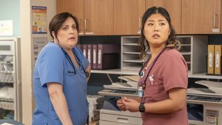 Allison Tolman and Kahyun Kim in St. Denis Medical