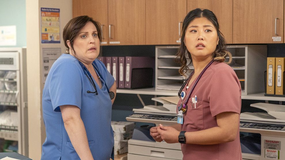 Allison Tolman and Kahyun Kim in St. Denis Medical