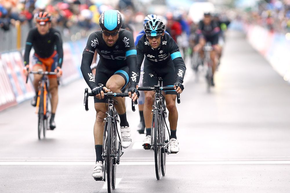 Richie Porte finished on a very big bike,