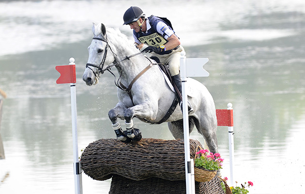 Mark finishes with 6.8 time-faults to take the lead