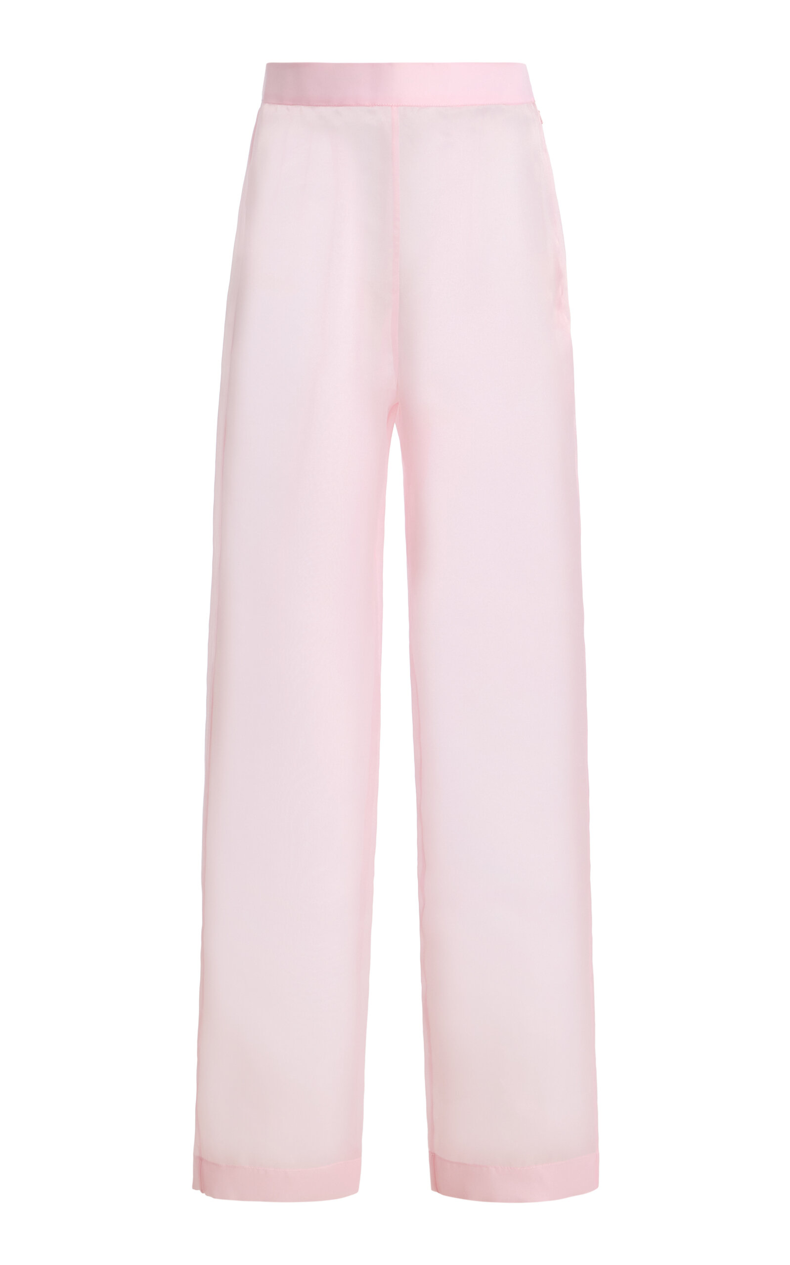Exclusive Flora Organza Straight-Leg Pants