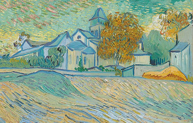 Vincent Van Gogh&#039;s Vue de l’asile et de la Chapelle St Paul de Mausole (Saint-Rémy)