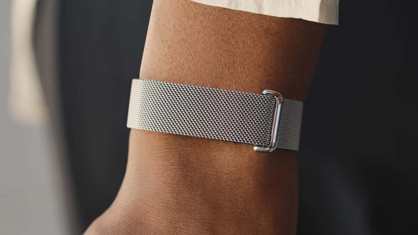 photos of the Fitbit air with metal mesh band