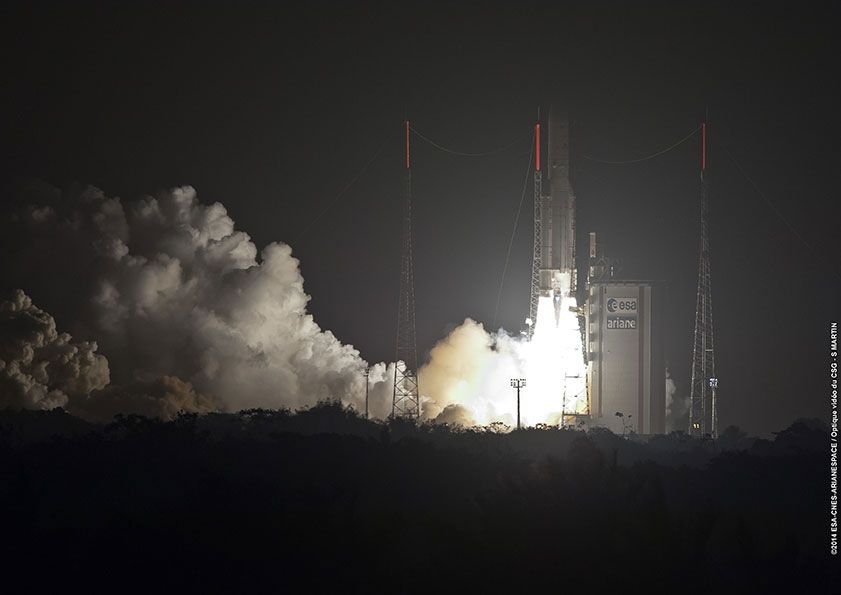 Ariane 5 Rocket Launches 2 Communications Satellites Into Orbit Space 2215