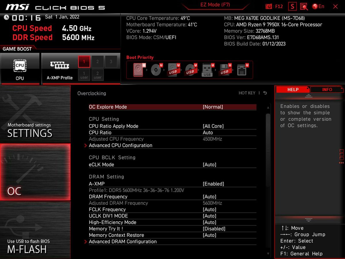 MSI X670E Godlike