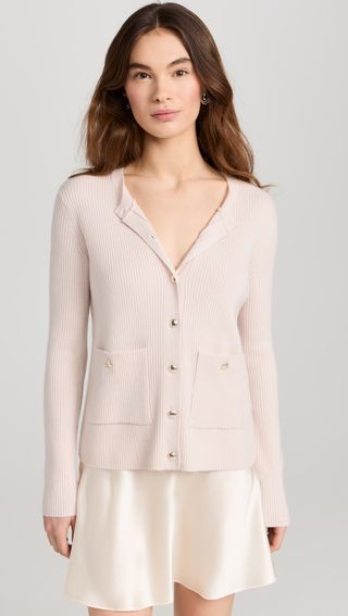 Lake Rib Knit Cashmere Cardigan