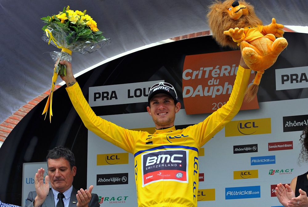 Tejay van Garderen in yellow after stage 5.