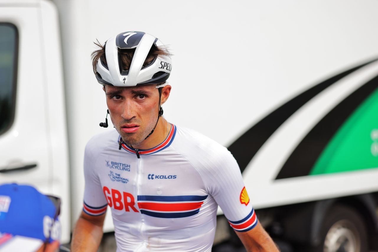 Picture by Alex Whitehead/SWpix.com - 08/09/2023 - Cycling - 2023 Tour of Britain - Stage 6: Southend-on-Sea to Harlow (146.2km) - Ethan Vernon of Team Great Britain after finishing second in Stage 6 of the 2023 Tour of Britain in Harlow