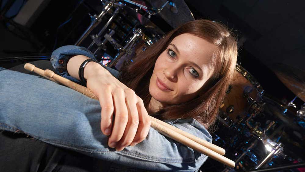 Anika Nilles at her kit, 2015