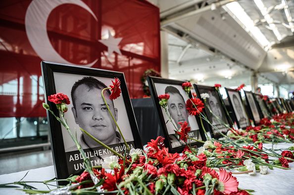 A memorial for the victims of the Ataturk attack.