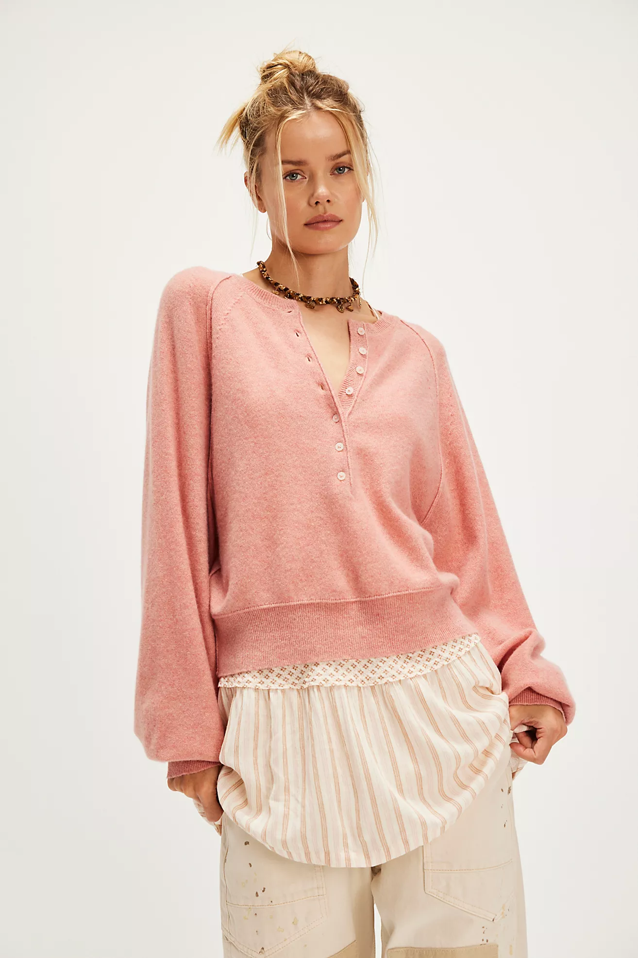 Porta Cashmere Henley Sweater