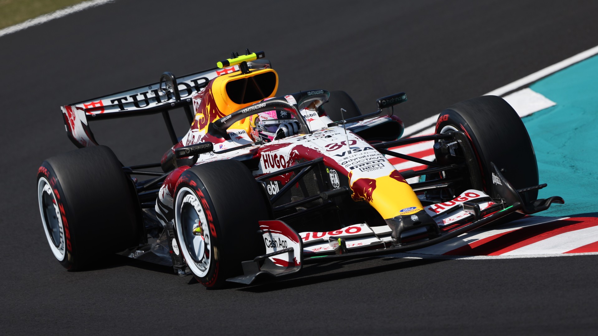 Liam Lawson of New Zealand driving the (30) Visa Cash App Racing Bulls VCARB 03 RB Ford on track during practice ahead of the F1 Grand Prix of Japan
