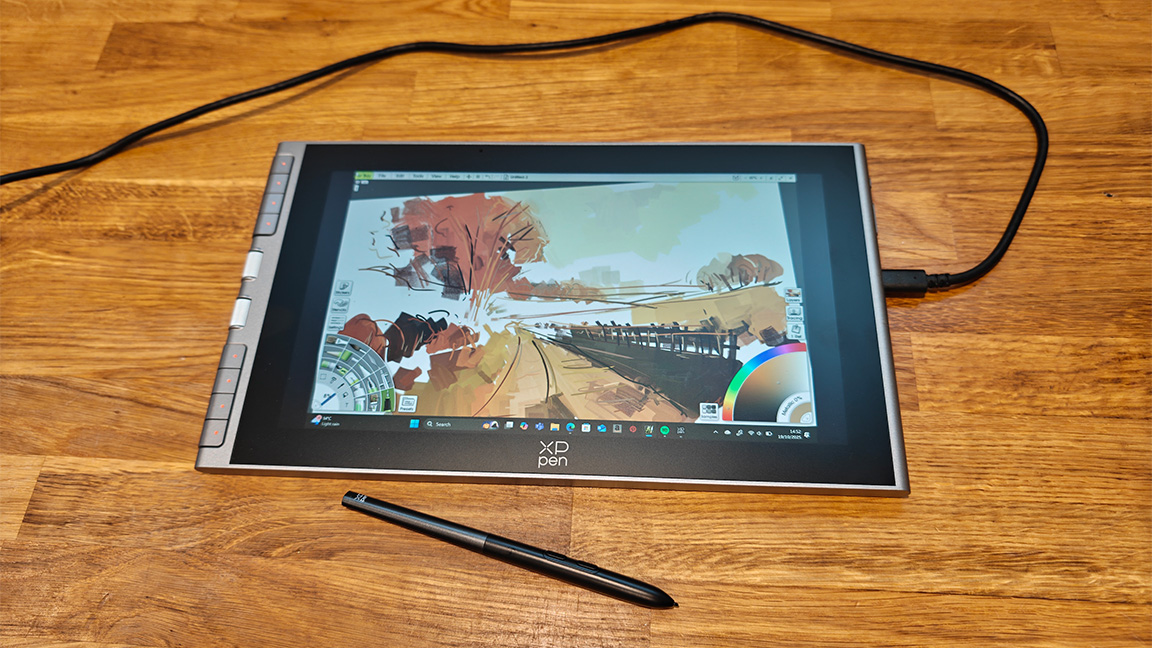 XPen Artist 12 (3rd gen) review: tablet on a wooden table
