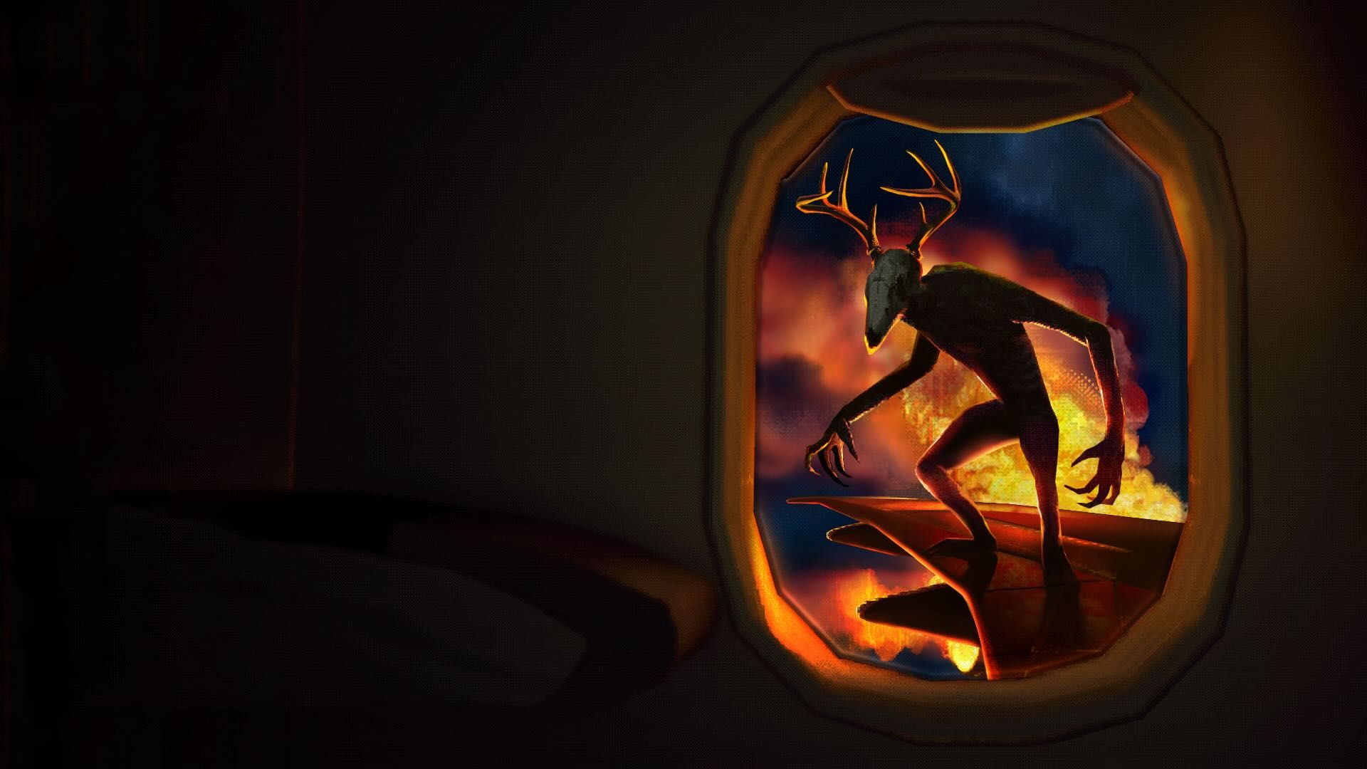 Night Plane is a horror game designed to scare me, specifically, because I hate flying—and deer demons