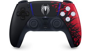 The Spider-Man 2 Limited Edition DualSense controller on a white background