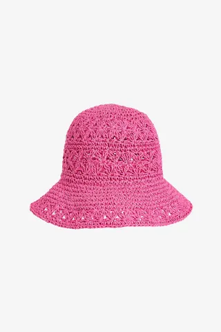Next Pink Crochet Bucket Hat