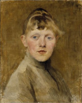 Helene Schjerfbeck, Self-portrait, 1884-85. Oil on canvas, 50 x 41 cm. Friends of Ateneum Collection. Finnish National Gallery / Ateneum Art Museum; photo: Hannu Aaltonen