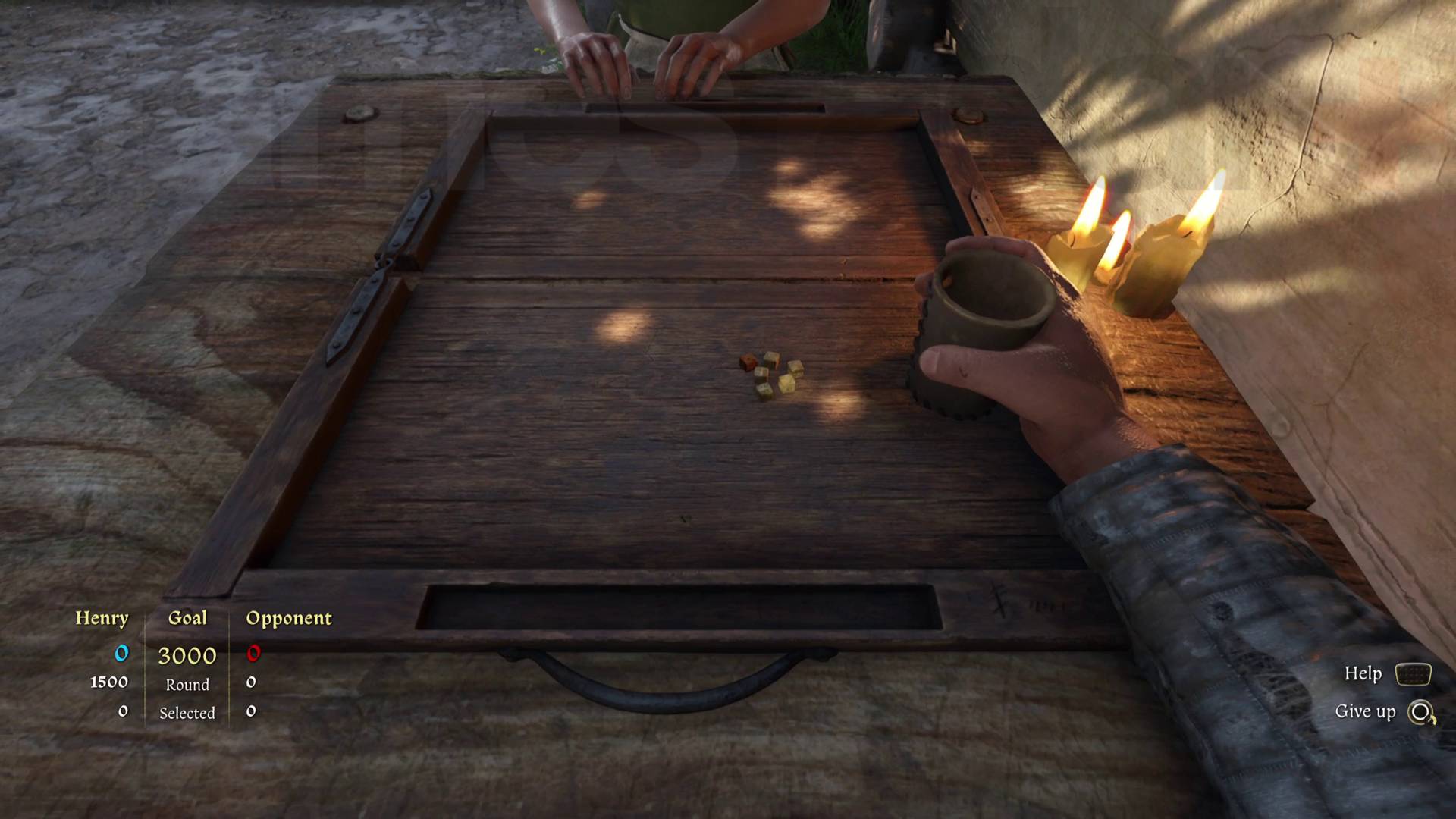 Kingdom Come Deliverance 2 dice rolled on table