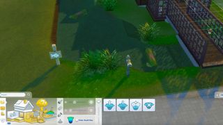 A pond being built in The Sims 4