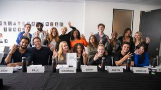 The Ginny & Georgia cast during the season 3 table read