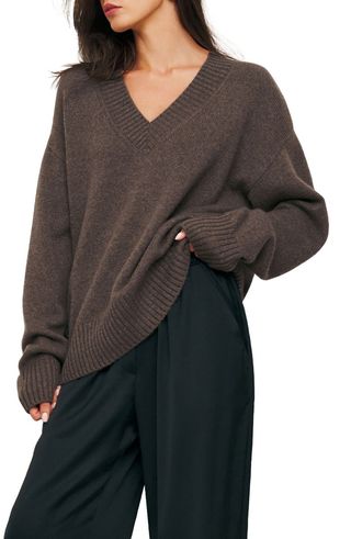 Jadey Cashmere 
Wool V-Neck Sweater