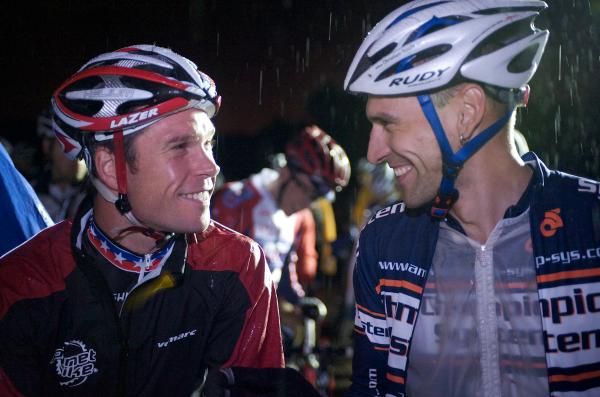 Jonathon Page &amp; Christian Heule have a laugh before the real fun begins.