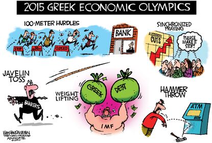 Editorial Cartoon World Greece Economy