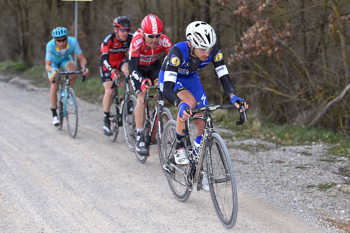 Gianluca Brambilla (Etixx-Quickstep) in the breakaway