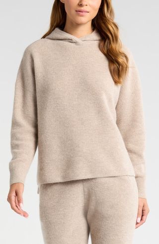 Wool & Cashmere Rib Hoodie