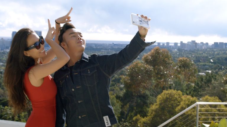 Kelly Mi Li and Kane Lim in episode 1 “Necklacegate 90210” of Bling Empire: Season 1.