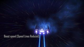 No Man's Sky with reduced speed lines