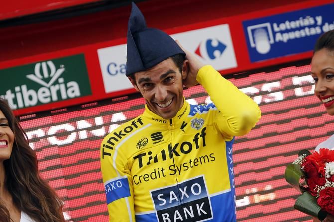 A new hat for Alberto Contador