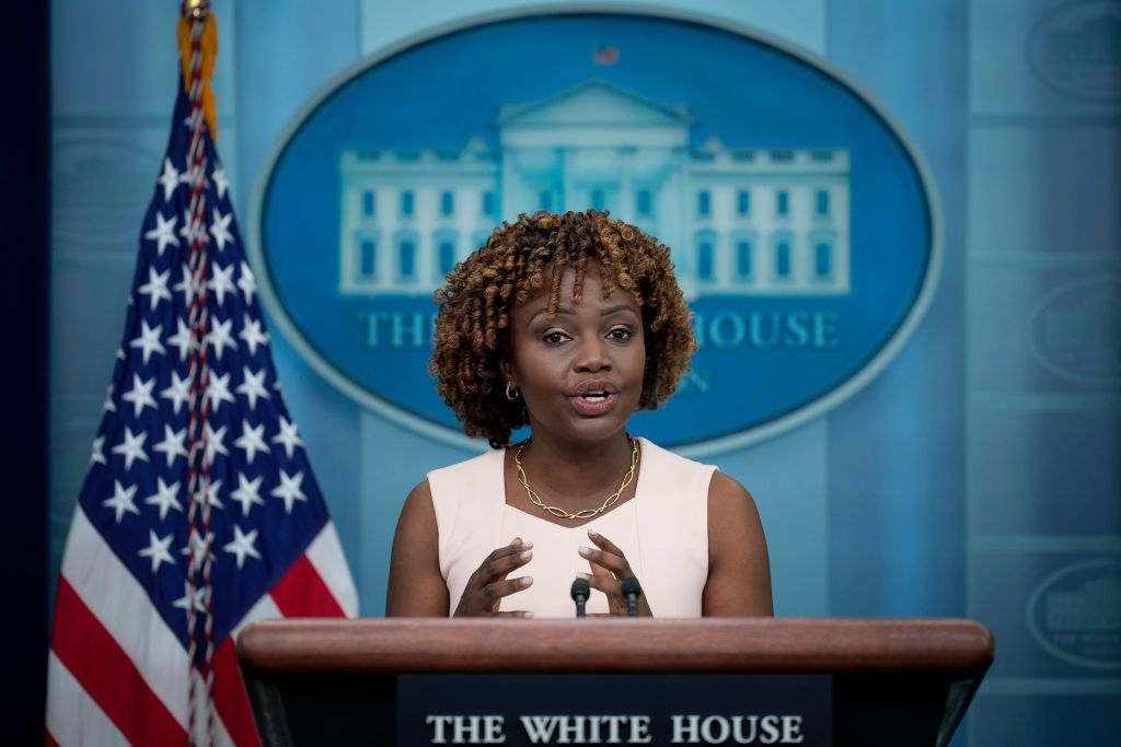 White House press secretary Karine Jean-Pierre. 