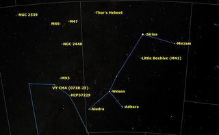 Canis Major Sky Map March 2015