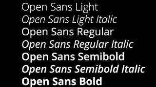 Sample of Open Sans font