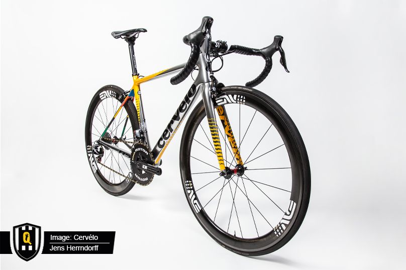The colours of the African flag can be seen on the underside of the seat stays