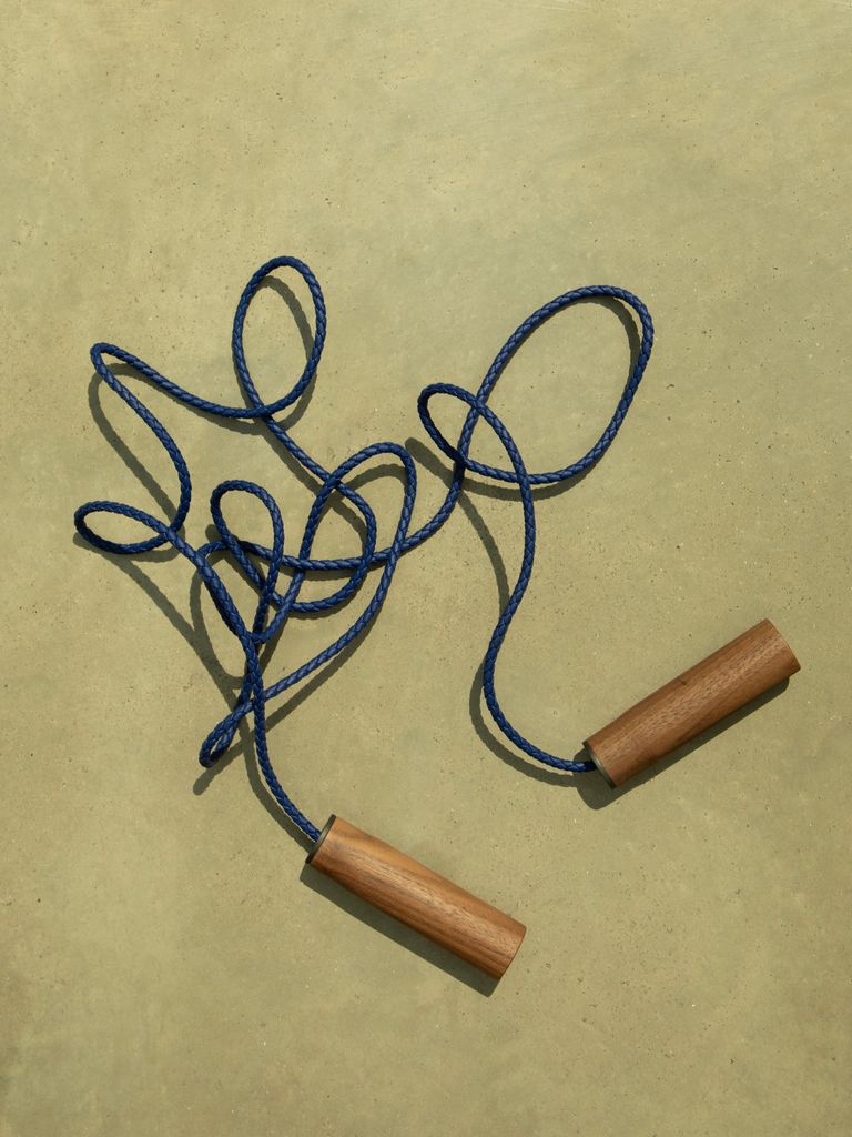 skipping rope with leather